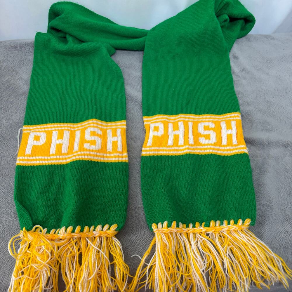 Phish Dry Goods Winter Scarf Band Merch Yellow & Green 60" x 6.5" Synthetic